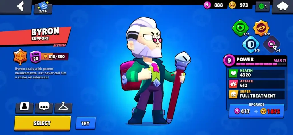 build para Byron en Brawl Stars