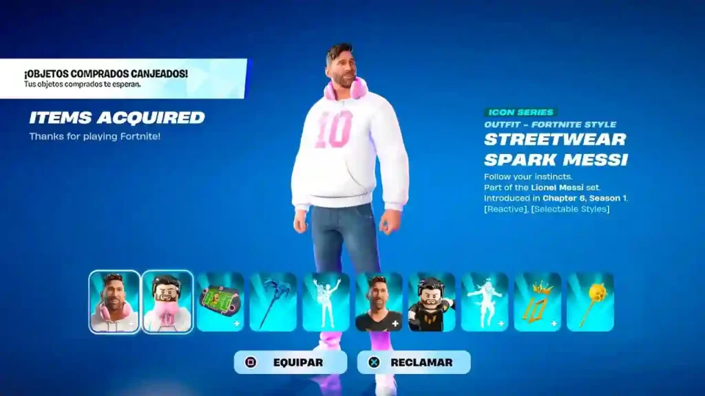 skin de Messi en Fortnite