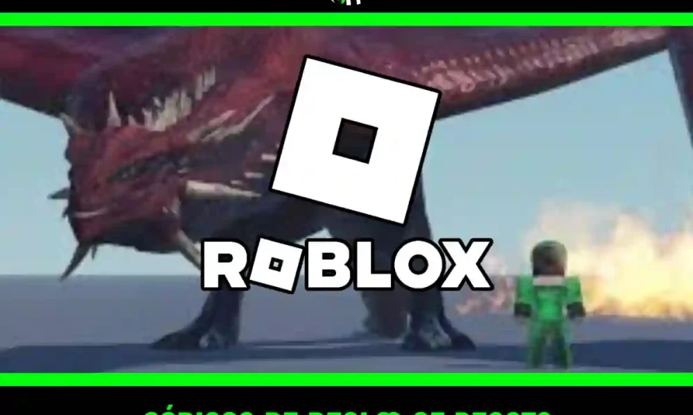 Personaje de Roblox y un dragón mirándose