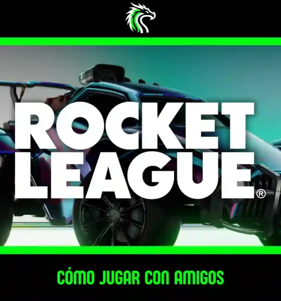 Dos coches en un estadio de Rocket League durante una partida multijugador online.