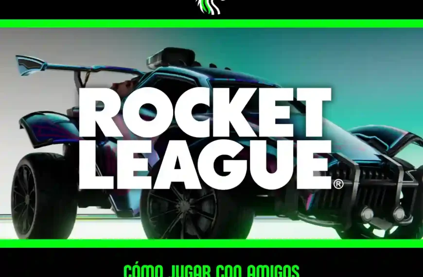 Dos coches en un estadio de Rocket League durante una partida multijugador online.